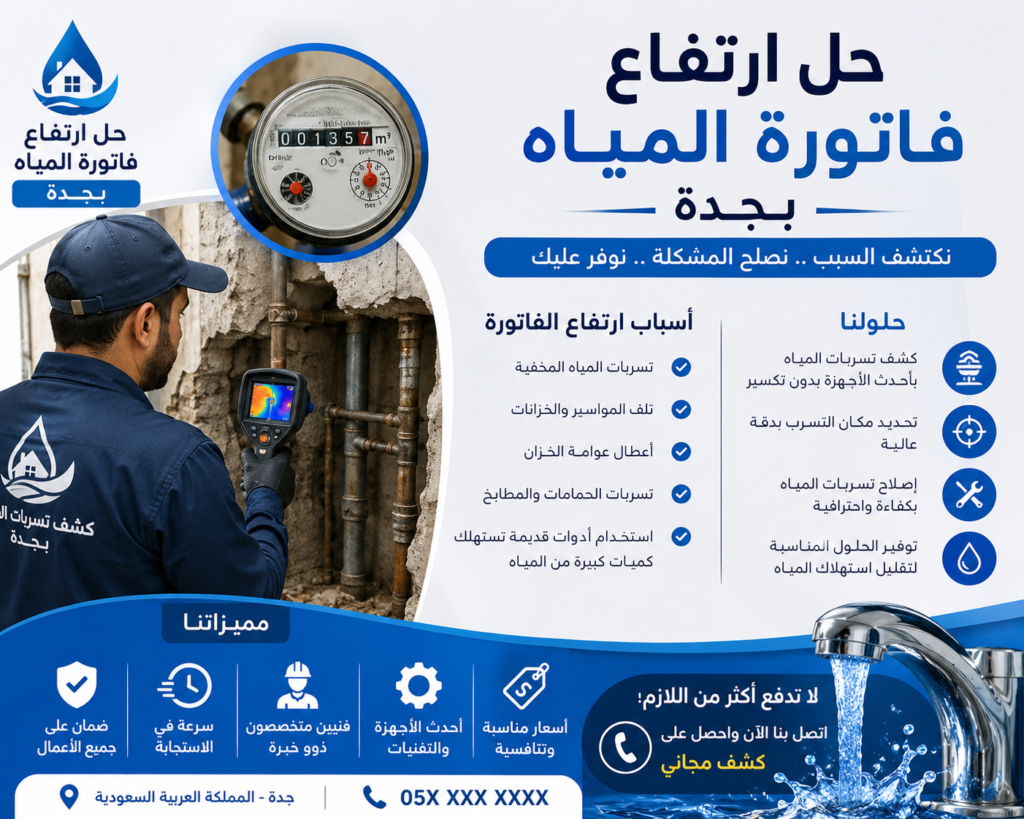 حل ارتفاع فاتورة المياة بجدة